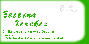 bettina kerekes business card